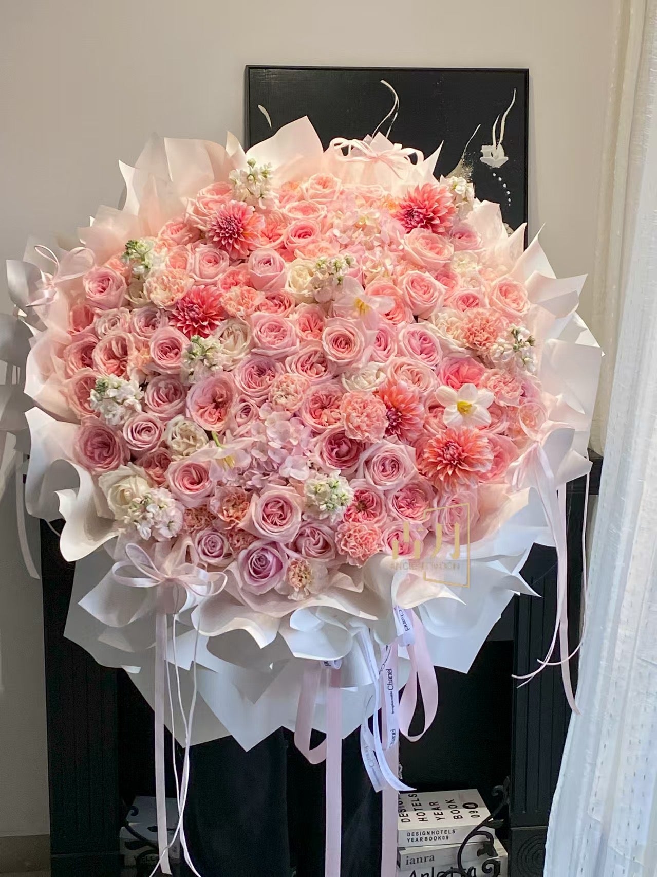 浪漫粉紅色99支玫瑰