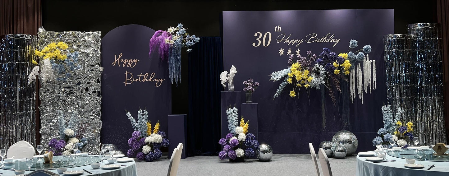 私人訂製高級男士花藝生日佈置Bespoke High-end Men's Floral Birthday Decoration