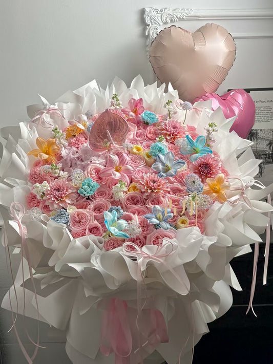 多巴胺99支玫瑰鮮花束